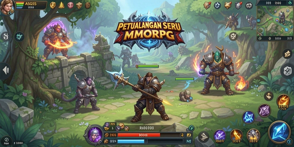 Gameplay seru ASG55 dalam aksi petualangan MMORPG.