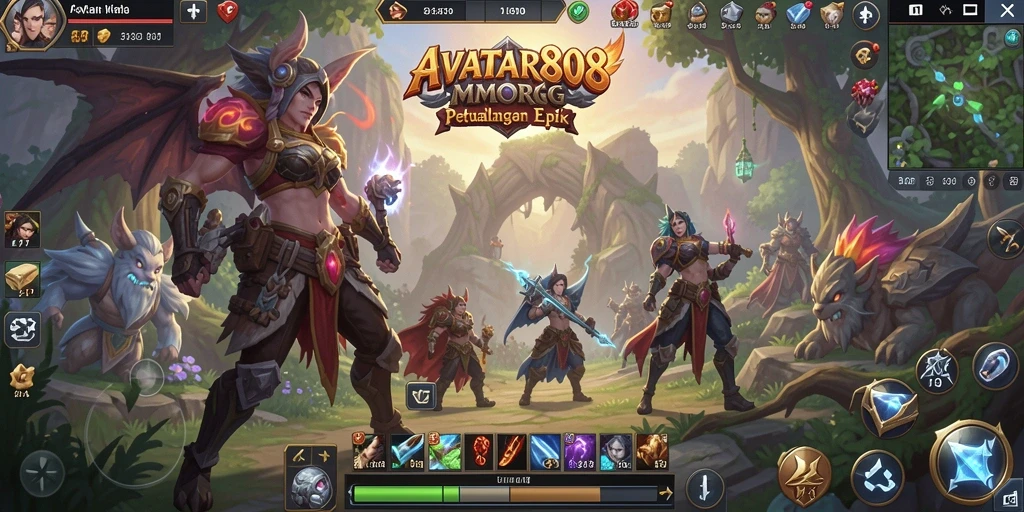 Tampilan gameplay mengasyikkan dari AVATAR808 dalam dunia MMORPG.