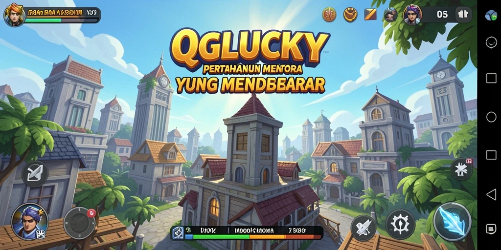 Screenshot gameplay QGLUCKY menampilkan aksi seru dalam Tower Defense.