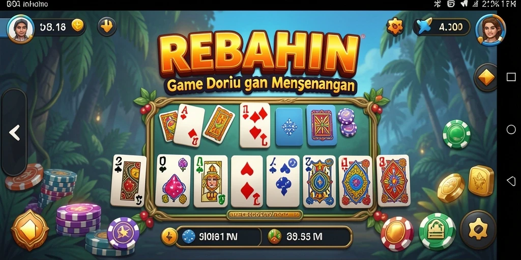 Tampilan atraktif dari gameplay REBAHIN yang menampilkan persaingan seru antar pemain.