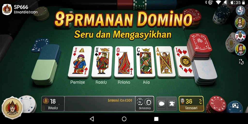 Tampilan gameplay Domino yang seru dan interaktif di SP666.