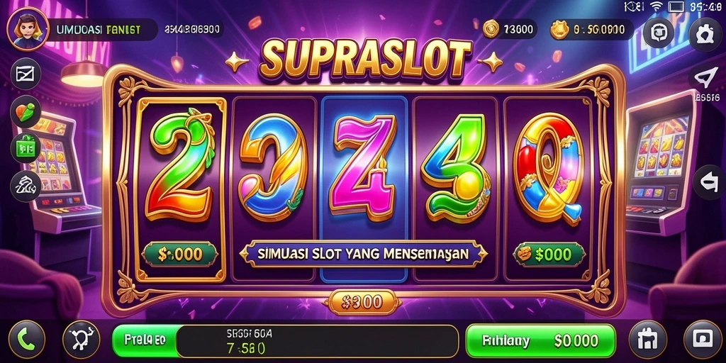 Screenshot gameplay SUPRASLOT menampilkan mesin slot yang menarik dan antarmuka yang intuitif.
